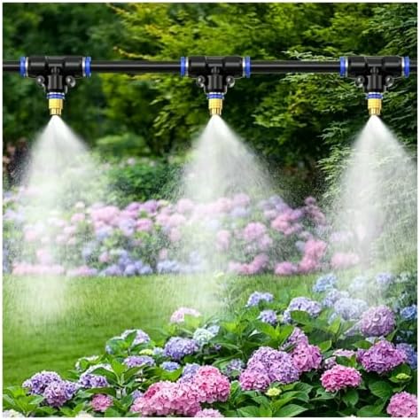 Garden Hose Misting Kit for Chicken Coops - Efficient Poultry Cooling System, Adjustable Nozzles, Easy Installation, Durable Water Sprinkler for Outdoor Use by Unknown
