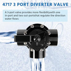 4717 3 Way Pool Valve, 3-Port Positive Seal NeverLube Valve Replacement for Jandy 4717 3-Port 2 to 2-1/2-inch CPVC Pool Diverter Valves for Swimming Pool & Spa Systems Hot Tubs and Spas and Non Lube - Image 3