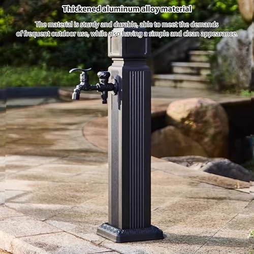 Freestanding Faucet Antifreeze Faucet,Outdoor Garden Hose Holder Stand,Decorative Water Feature Fountain Water Hydrant,for Villa Courtyard, Outdoor Park(W110cm/43.3in) - Image 4