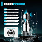 Rotating Spraying Tank Jet Nozzle 3/4” Internal Thread Washing Nozzle 3 Jet Head Stainless Steel Washing Nozzle Rotating Pressure Washer Nozzle Slivery - Image 2