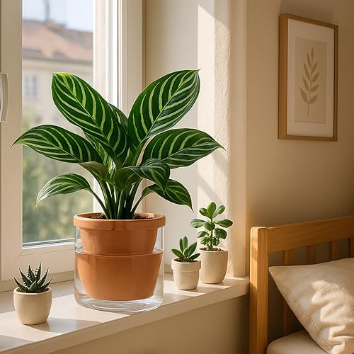 D'vine Dev Self Watering Terracotta Planter Pot, 8 in, 37-X-C-1 - Image 3
