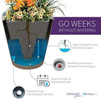 Crescent Garden Dot TruDrop Indoor/Outdoor Planter, Self-Watering Plant Pot, 20 Inches, (Ash) - Image 3