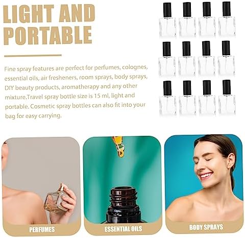 12pcs Glass Spray Bottles for Perfume Essential Oils Reusable Plant Mister Fine Mist - Image 6