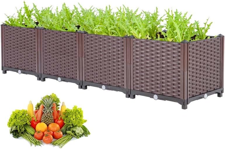 YSUEFIJO Raised Garden Bed Kit, Planter Box for Outdoor Plants, Garden Bed Kit for Vegetables, for Vegetables, Flowers, Herbs, and Succulents by WELCOMETOYSUEFIJO