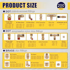200 Pcs Brass DOT Air Brake Line & Compression Fittings Kit - Image 2