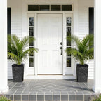 Tall Outdoor Planters Set of 2, 16" Planters for Outdoor Plants - Image 2