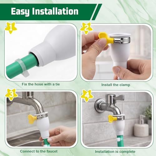 16 ft Faucet Hose Adapter for Sink,Silicone Tube with Connector - Image 5