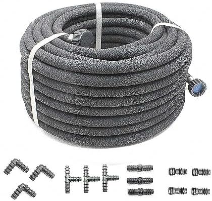 Taisia 1/2" Soaker Hose Kit 75 ft Round Rubber Garden Soaker Hoses, Heavy Duty Drip Hose for Watering Irrigation, Water Seeper Soaker Hoses for Garden, Lawn and Plants - Image 4