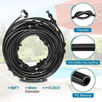 uxcell Misting Cooling System, 59FT(18M) Misting Line +20 Mist Nozzles +3/4" Brass Adapter, Misters for Outside Patio Garden Greenhouse Umbrella - Image 5