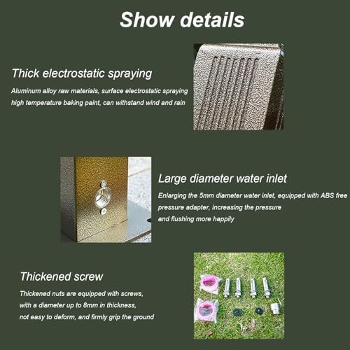 Freestanding Brass Garden Hose Holder - Retro Outdoor Post Faucet for Car Washing & Watering, Decorative Veal Water Column Feature - Image 5