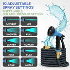J&B XpandaHose 100ft Expandable Garden Hose, Lightweight, Brass Connectors - Image 4