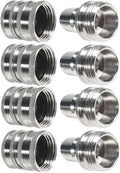 YAMATIC Stainless Steel Garden Hose Quick Connectors, 3/4" Thread (4 PACK) by YAMATIC