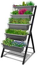 Outland Living 4Ft Vertical Raised Garden Bed - 5 Tier Food Safe Planter Box for Outdoor and Indoor Gardening Perfect to Grow Your Herb Vegetables Flowers on Your Patio Balcony Greenhouse Garden by OutlandLiving