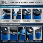 Food Grade Plastic Drum Shipping Barrels Air Tight Water Barrel with Lock Ring Rain Water Collection Barrel 30 50 60 65 100 120 160 200L for Garden Basement Fermentation Storage(200L) - Image 7