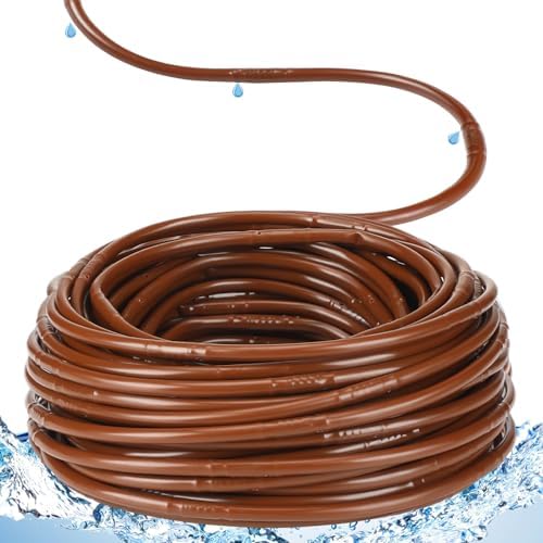 250 ft 1/4'' Drip Irrigation Tubing with 6" Emitter Spacing Brown by Innconee