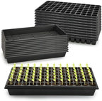 RooTrimmer 10 Pack 1020 Trays No Holes and 10 Pack 72 Cell Seed Starter Tray, 20" x 10" - Heavy Duty Reusable Plastic Seed Starter Kit for Microgreens, Seed Germination & Plant Propagation (10 Sets) - Image 6