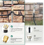 HOMEIDEAS 50 ft Rubber Garden Hose with Nozzle - Newly Leak-proof & Kink-free Design | Freely Rotational Spherical Ball Joint, Anticorrosive 3/4" Brass Fittings - Perfect for Outdoor Watering - Image 2