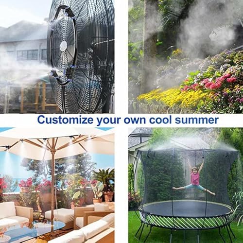 Pre-Assembled Misting Kit, 75FT Misting Line + 27 Brass Mist Nozzles + Brass Adapter(3/4") Outdoor Mister for Patio, Garden, Greenhouse, Trampoline, Sprinkler - Image 7