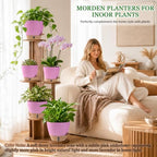 Self Watering Pots for Inoor Ourdoor Plants 10/9/8/7/6.5 Inch, 5 Pack - Image 2