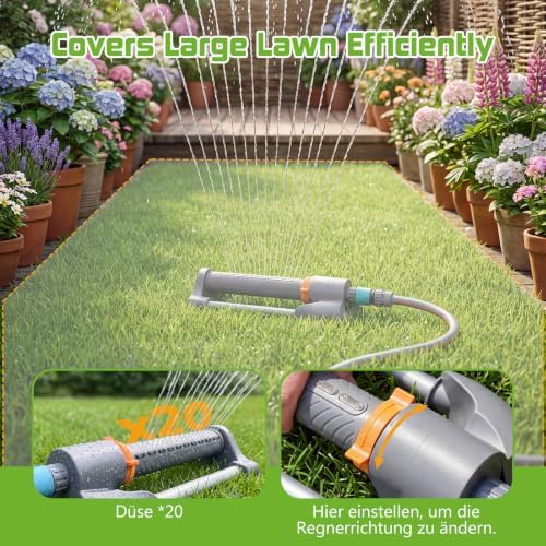 Oscillating Sprinkler with Smart Timer for Lawn and Garden Watering - Image 4