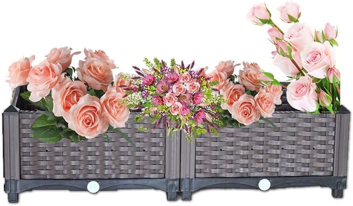 YSUEFIJO Raised Garden Bed Planter, Planters for Outdoor Plants, Elevated Garden Boxes Plant Pots, Grow Herbs and Vegetables Outdoors, Easy to Install by WELCOMETOYSUEFIJO