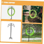 Portable Garden Hose Stand with Iron Holder, Black Outdoor - Image 7