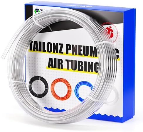 TAILONZ Clear 1/2" OD PU Air Hose 10M/32.8ft by TAILONZPNEUMATIC