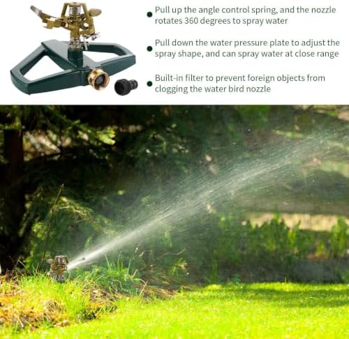 Lawn Sprinkler – Metal Stainless Steel 23x22.5x13cm 9.06x8.86x5.12in - Image 3
