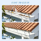 2-IN-1 24FT Reach Gutter Cleaning Tool with Flexible Wand & Curved Wand - Image 4