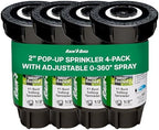 Rain Bird 1802APPRS Pressure Regulated, 2 Inch Pop Up Sprinkler Head 4 Pack by RainBird