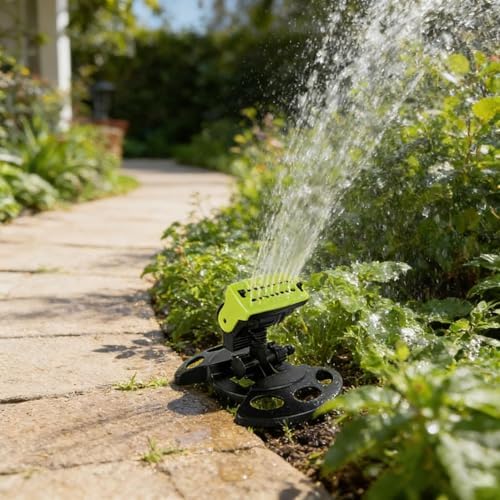 2026 Upgraded 16-Nozzle Oscillating Sprinkler, Adjustable Spray Pattern and Wide Coverage, Efficient Watering of Lawns, Yards, Gardens and Outdoor Plant Areas (Green) - Image 4
