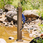 Freestanding Retro Garden Water Column with Faucet, Freeze Proof Outdoor Faucet with Garden Hose Holder Freestanding, 10m Spray Gun(A-108cm/42.5in) by Unknown