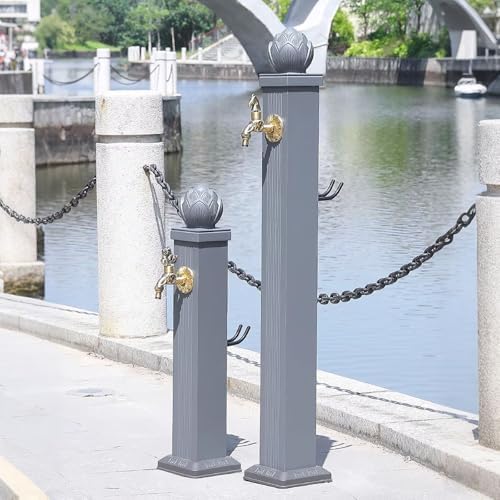 Aluminum Vertical Garden Water Column, Freestanding Outdoor Faucets, Garden Hose Holder, Water Hydrant (for Car Washing and Watering)(74 cm/29.1 in) - Image 2