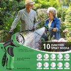 75 ft Garden Hose, 2026 Upgraded Lightweight with 3/4" Solid Brass Fittings, Ultra Durable No Kink Flexible Hose with 10-Function Nozzle, Leak-Free All-Weather for Yard, Lawn - Image 5
