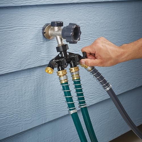Gilmour Heavy Duty 4 Way Garden Hose Splitter with Shut Off Valves - Image 7