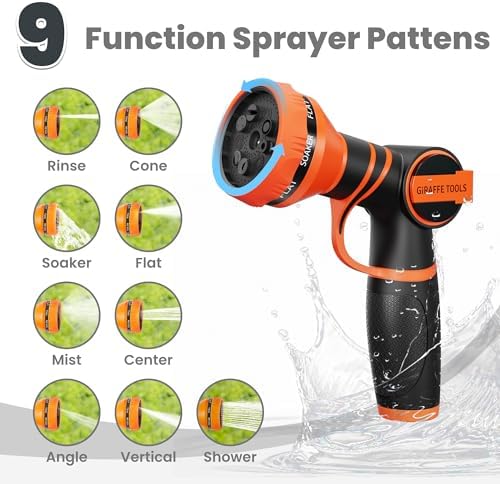 Giraffe Tools Garden Hose 25ft x 5/8", 304 Stainless Steel Metal Water Hose and 2-Way Garden Hose Splitter with Shut-Off Valves - Image 7