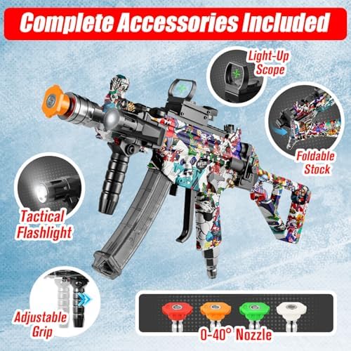 Swivel Pressure Washer Gun 3600 PSI – Easy Pull Trigger Handle with 3/8" Quick Connect Plug, Foam Cannon Compatible for Car, Home & Outdoor Cleaning (Colorful Graffiti) - Image 3