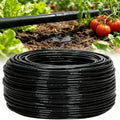 1/4 Inch Drip Irrigation Tubing 500Ft – Built-in 0.5 GPH Emitters Every 6", Flexible LLDPE Hose with Smooth Inner Wall, Water-Saving Drip Line for Garden, Greenhouse, Flower Beds & Landscape, Black by Vikua