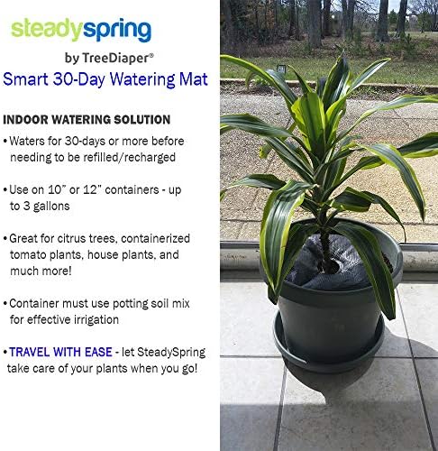 SteadySpring® Smart 30+Day Watering Mat for 10 in to 12 in Containers for Houseplants, Annuals, Herbs, Trees, Tomatoes - Self-Filling, Lasts 30+ Days, Automatic Irrigation Mat (2-Pack) - Image 6