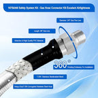 1675KIT48 Safety System Kit, 48" Commercial Gas Hose Connector Kit with 3/4" Quick Disconnect,Gas Line Hose for Kitchen Equipment Commercial Standard Gas Connector,Full Port Valve,Restraining Devices. - Image 4