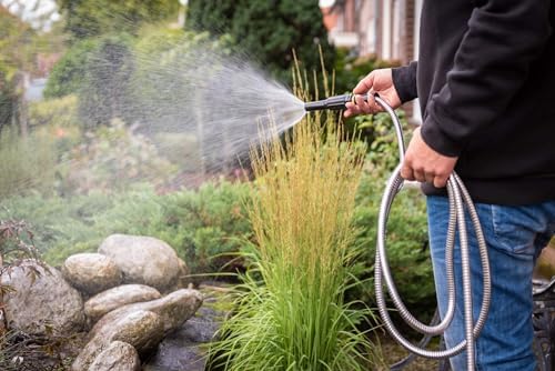 Esschert Design 10 m Garden Irrigation Hose Stainless Steel Metal Kink-Free Rustproof Flexible - Image 3