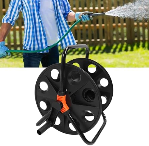 Hose Reel Cart for Garden Lawn, Hold Up to 164ft. of 1/2in Hose, Portable Outdoor Floor Stable Water Pipe Holder Freestanding, Garden Hose Reel for Outside, Irrigation - Image 5