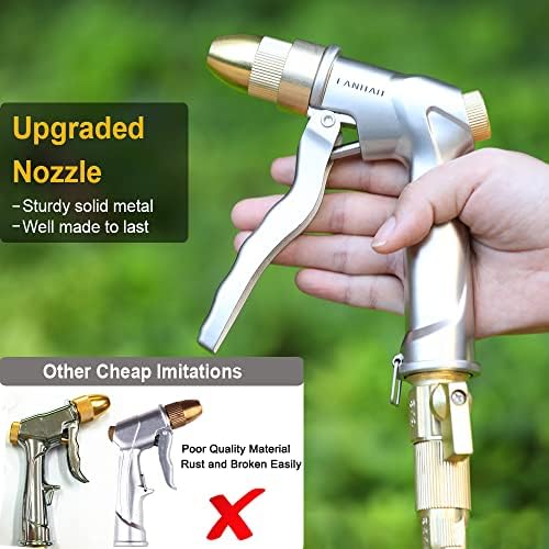 FANHAO 100% Metal Garden Hose Nozzle Heavy Duty, Leakproof, High Pressure - Image 5