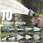 Retractable Garden Hose Reel, 5/8 in x 100ft, Heavy-Duty Aluminum Mount, Auto Rewind, Slow Retract, 180° Swivel, Any Length Lock, 10-Pattern Nozzle - Image 6