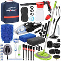 43Pcs Car Wash Kit with Foam Gun, Complete Car Detailing Brush Kit by AUTODECO
