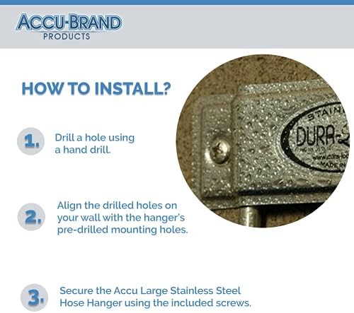 ACCU 2 Pack - Stainless Steel Water Hose Hanger, Large - Image 6