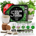 HOME GROWN 5 Herb Indoor Garden Starter Kit, Christmas Gardening Gift by HOMEGROWN