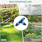 M METERXITY 20-Pack Drip Irrigation Barbed Locking Fittings, for 5/8 Inch(16mm) 3 Way Tee Tubing Irrigation Coupling for Greenhouse/Aquarium/Garden Watering System, Drip Irrigation Parts - Image 6