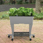 EarthBox Raised Garden Bed with Legs – Elevated Self Watering Planter Box with Wheels, Storage Shelf, Premium Plant Food, Easy Assembly, Made in USA, Gray - Image 5