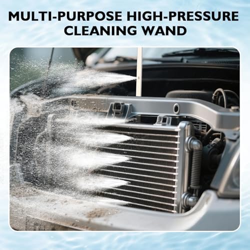 48" and 24" Radiator Cleaning Wand Set, 8 Nozzle Tips Pressure Washer Wand with Adapter Set, Water Air Cleaning Wands for Cars, Trucks, Trailers, Heavy Machinery - Image 6